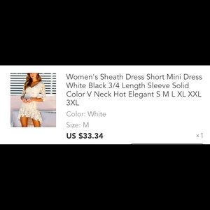 White lace mini, sexy & classy